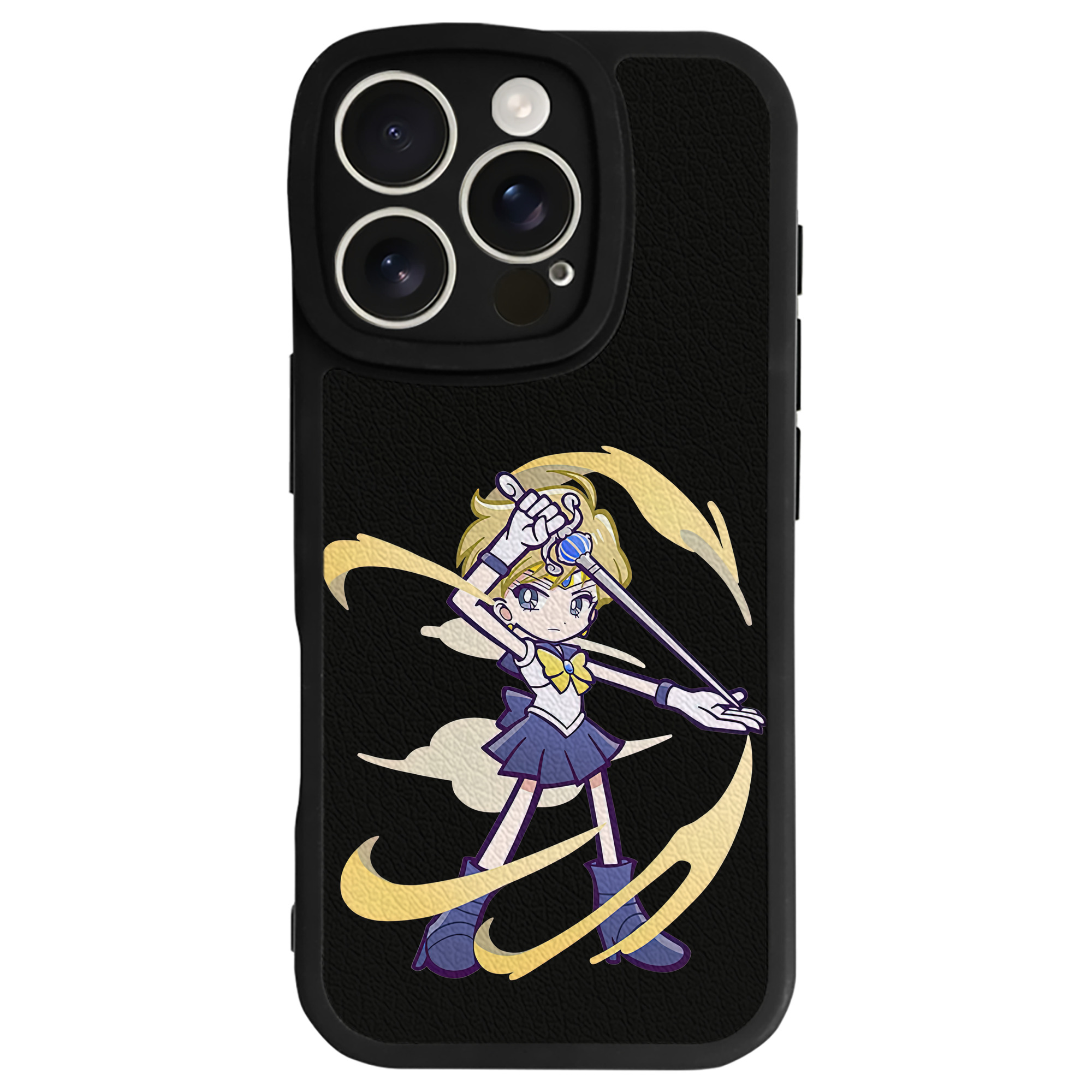 （画像用） 美少女戦士セーラームーン 天王はるか Sailor Moon Tenoh Haruka 【iPhone 16シリーズ対応】シリコンスマホケース（レザー調） 材質：シリコン
